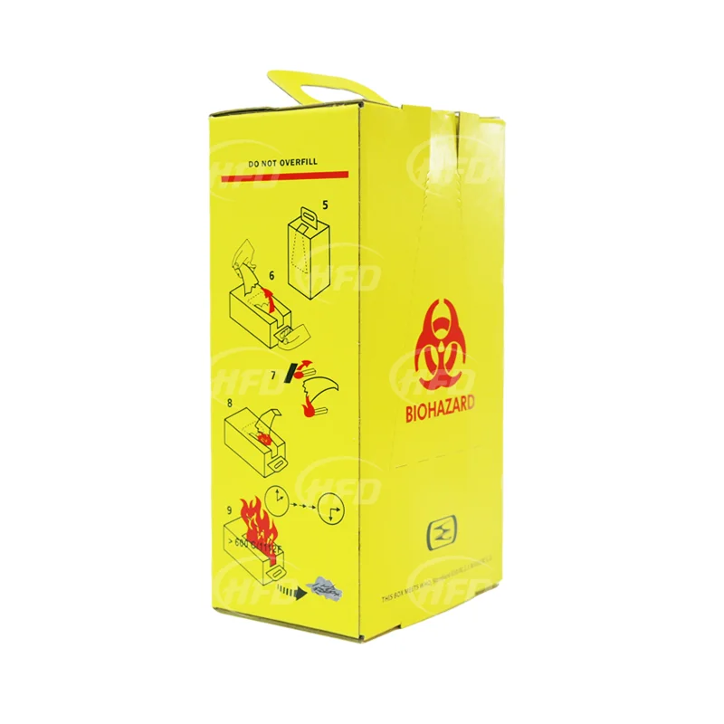 5L/10L Cardboard Sharps Container Biohazardous Medical Safety Box for Needle Disposal