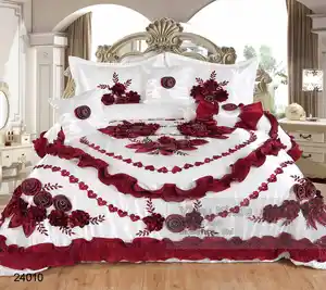 New Design 5pcs Wedding Bedding Set Quilt Duvet Wedding Set Edredon