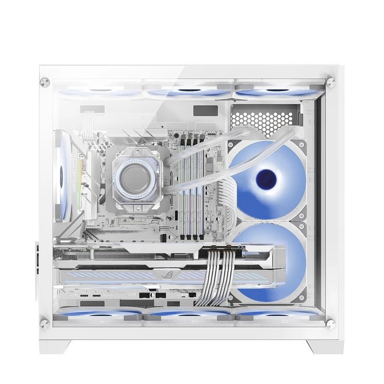 Wholesales Computer Parts Desktop ATX PC Cases OEM Factory White Computer Case for Gaming PC Gamer