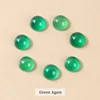 Cabochon rotondo in agata verde 7A