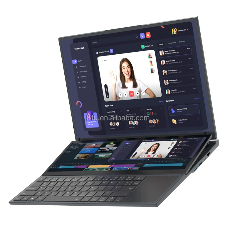 Cheapest Oem Two Screens 15.6 Inch 2 in 1 Touch Double Notebook Dual Screen Cheap Notebook Laptop Win 11 Double Screen Laptop