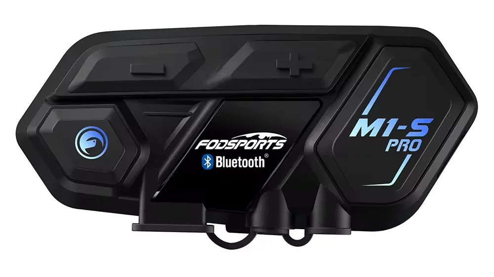 thumbnail image 2 of FODSPORTS M1-S Pro Bluetooth Intercom – 2KM Range, 10-Rider Group, 2-Pack 2 of 6