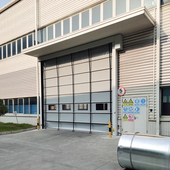 Multiple security protection fast stacking PVC roller  shutter door Various colors available industrial motors high speed doors