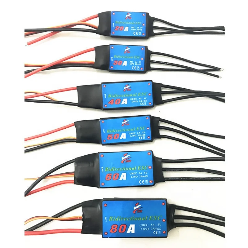 ESC bidirectionnel sans balais HV 80A 100A ESC 2-6S 5A/5V UBEC pour bateau RC et voiture sous-marine  26