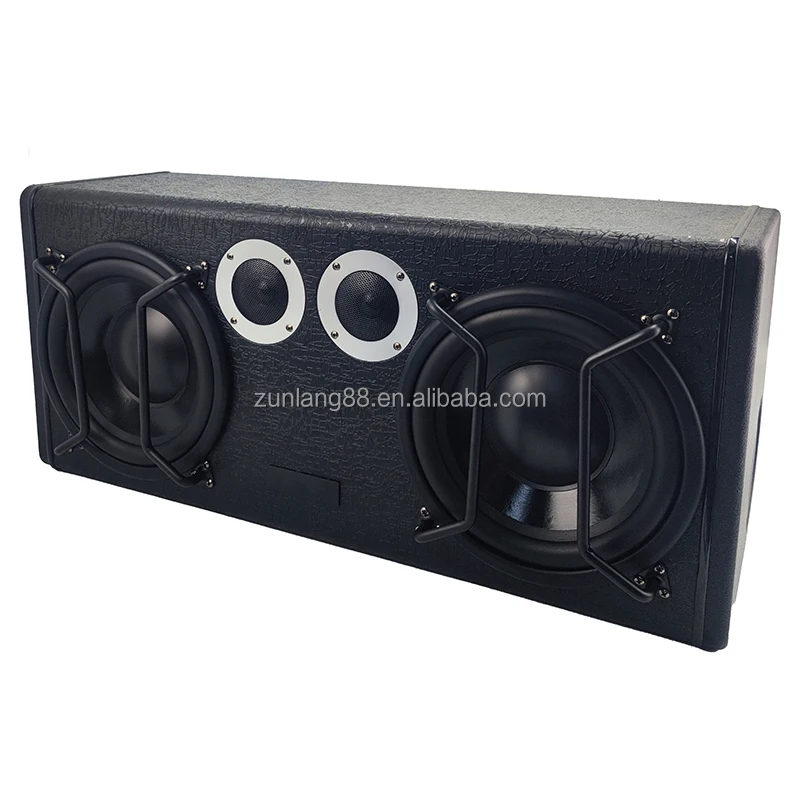 OEM 10-Inch Active Dual Car Subwoofer with Strong Bass 300W RMS Single Coil DC 12V Audio Enclosure Sound Car Speakers Box