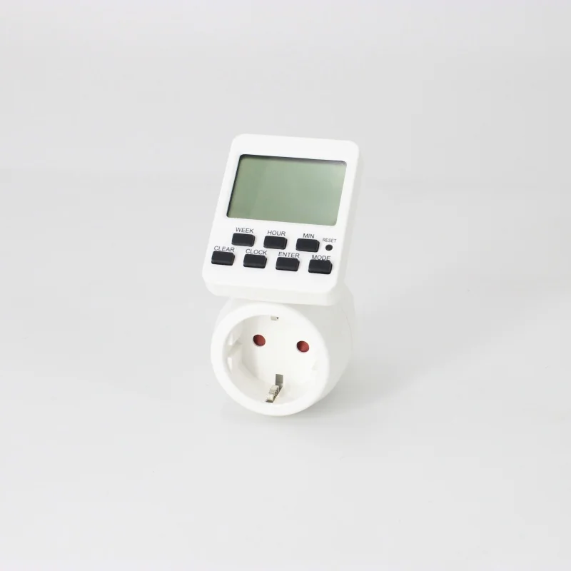 Portable PC Material Power Socket Timer 2.2''LCD Display Electrical Digital 24h 230v Mini Timer Switch