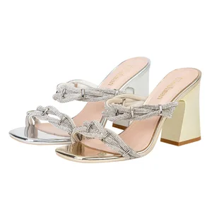 Customized Designer Shoes Diamond slippers Women's and Women's High-heeled slippers Luxury Women's Fashion