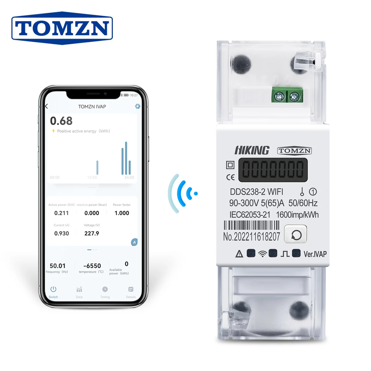 Moniteur d'énergie WiFi, Compteur D'énergie Intelligent Tuya