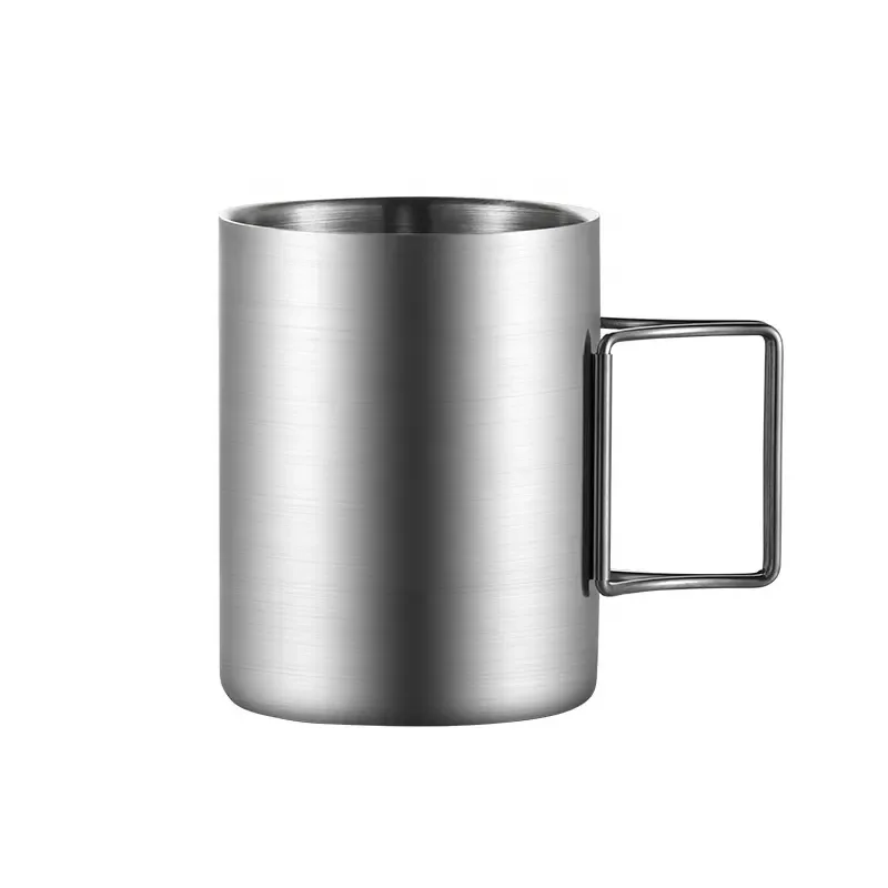 304 Stainless Steel Camping Mug Travel Mug Stainless Steel Cup With Foldable Handle Buy 1464