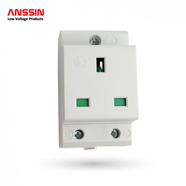 Din Rail Socket UK Standard 13A Modular Din Rail Socket for the Electrical Distribution Box