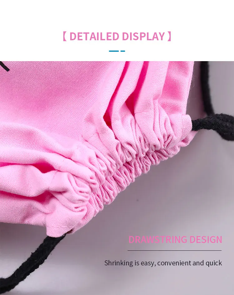 Canvas Material Christmas Drawstring Gift Bags Customizable