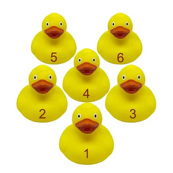 Weighted Rubber Duck Numbered Racing Plastic Floating Yellow Ducks Logo ...