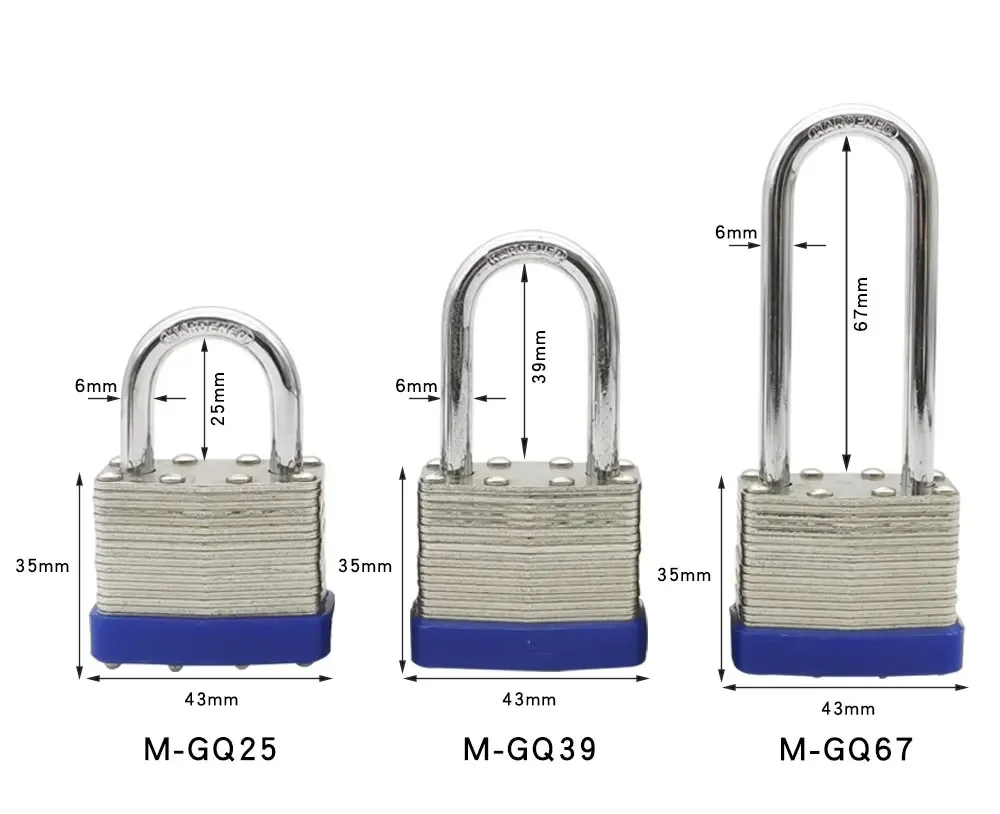 QVAND 层压钢安全挂锁 锁定锁芯