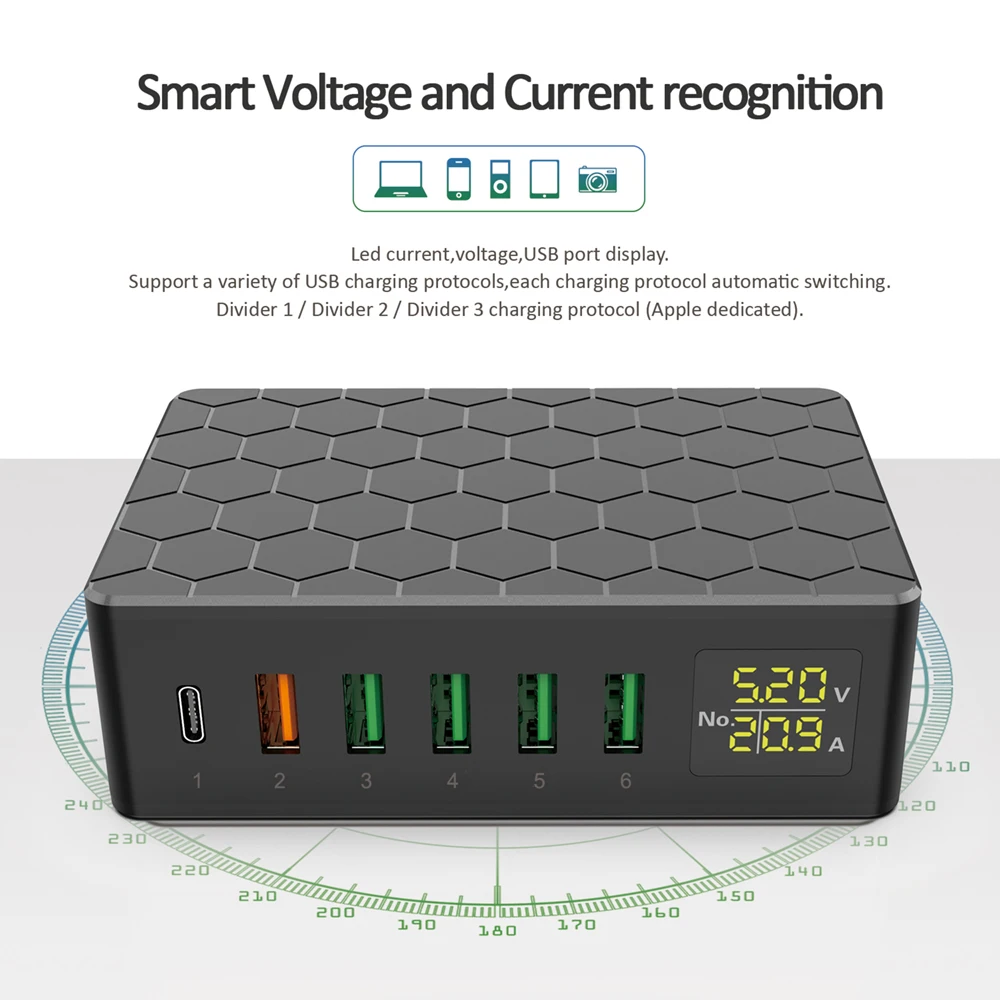 Зарядное устройство с USB-портами, 1 порт, 30 Вт, зарядное устройство PD, портативное зарядное устройство с несколькими USB-портами