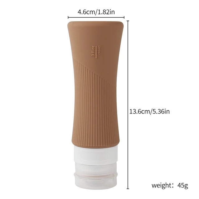 Silicone Eco-friendly Refillable Squeeze Leakproof Empty Travel Bottle Silicone Lotion Cosmetic Shower Bottle