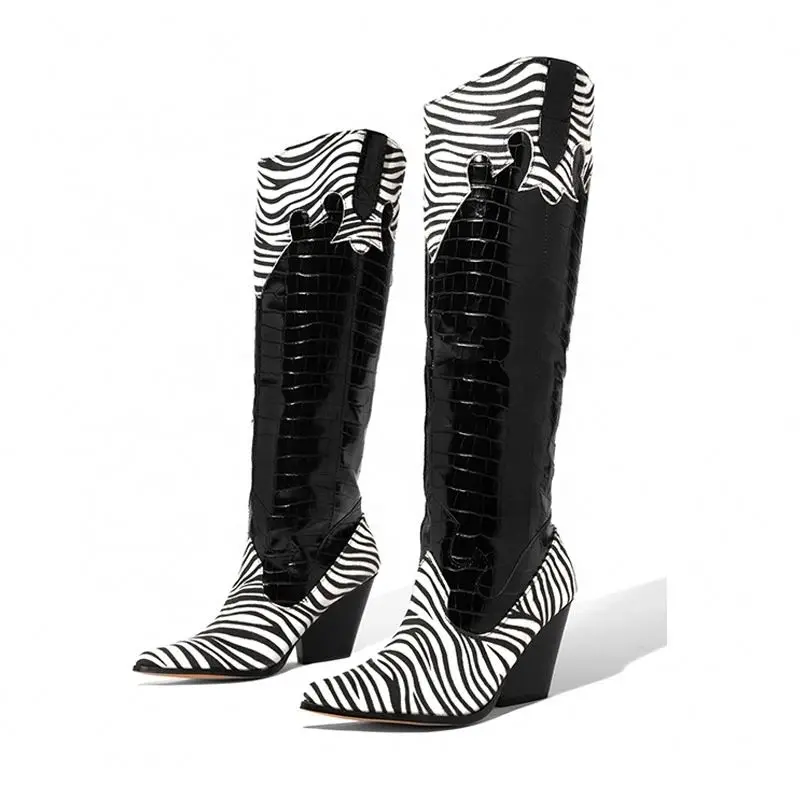 zebra cowgirl boots