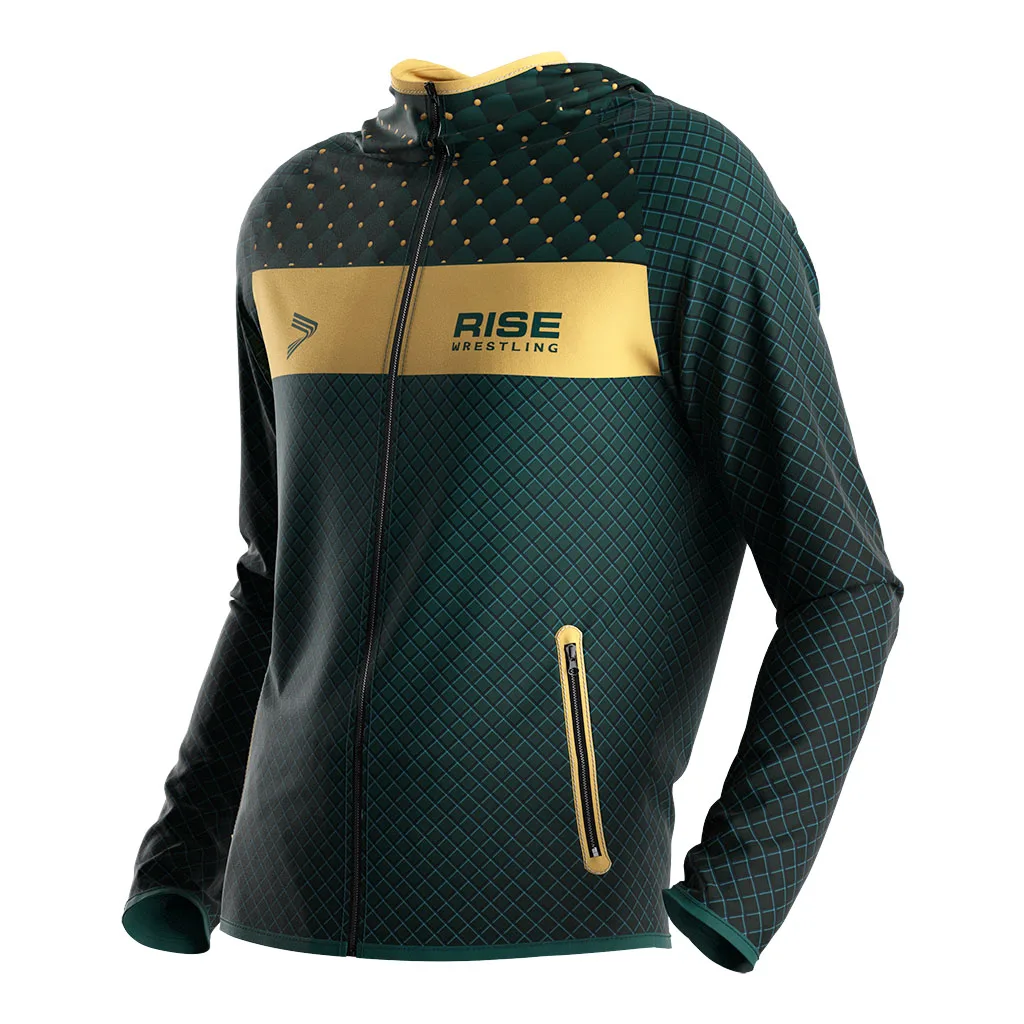 Design Fashion Fitness Sublimation Sports Sweat Suit Oversized Hoody Jacket  Zipper Sweatshirt Crop Zip up Hoodie