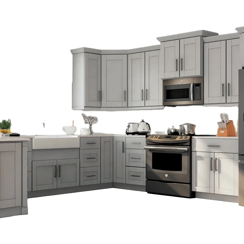 Wholesale Price Ready to Assemble Solid Wood Kitchen Cabinets - Modular ...