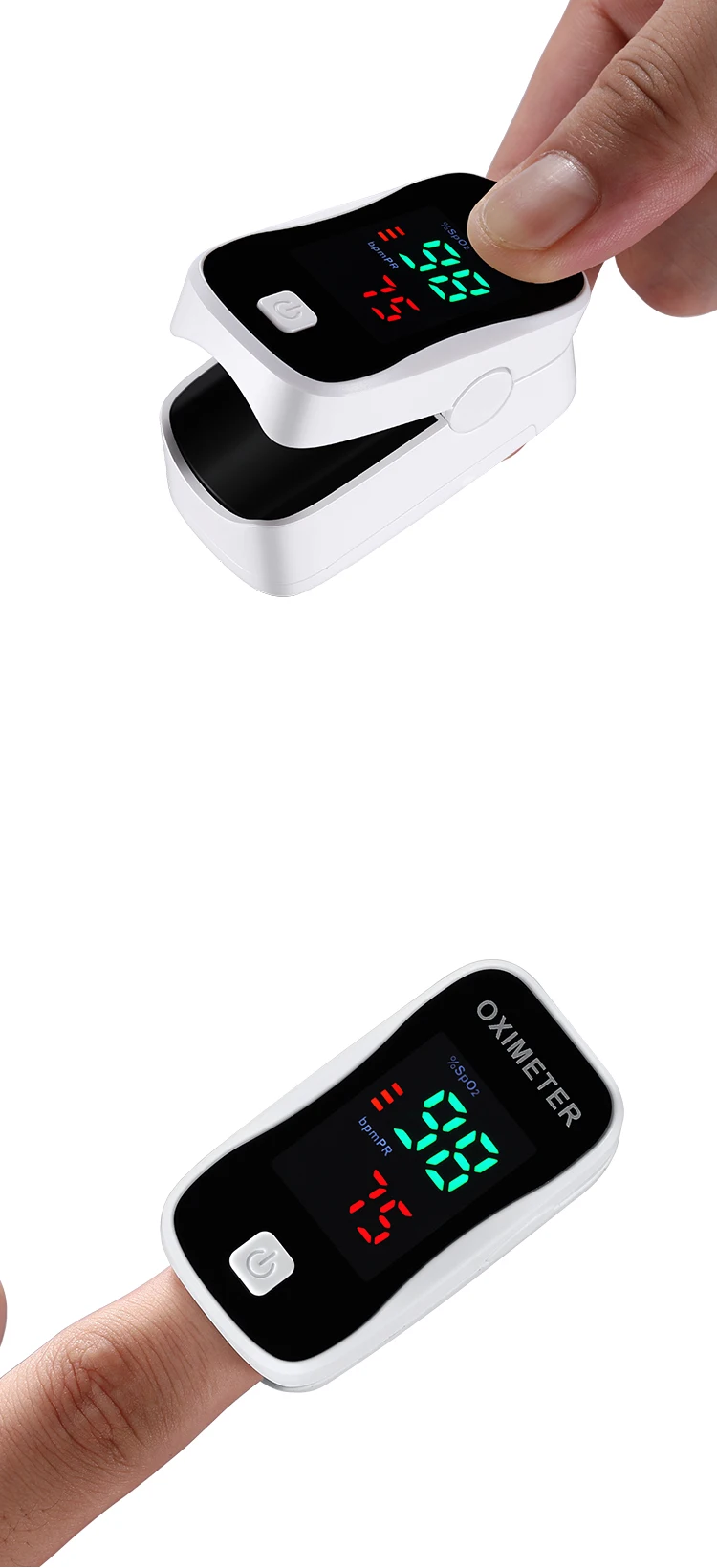 LED Display Pulse Oximeter Home Use Blood Oxygen Fingertip Oximeter in Pulse Oximeter YM102