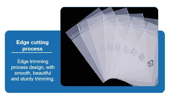 CPE Frosted Flat Pocket Phone Data Cable Milky White Packaging Bag Semi Transparent CPE Frosted Self-adhesive Bag
