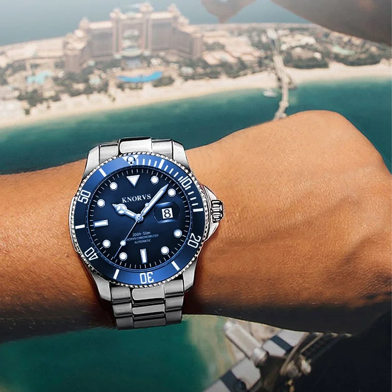 Grande marque de qualité Logo personnalisé Japon Miyota 8215 Montre de luxe  automatique 10ATM Montre de plongée Montres mécaniques