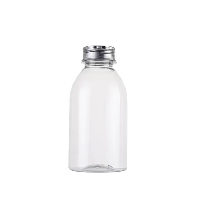 Bpa Free Clear Empty Bottle For Juice Filling 250ml 350ml Round PET Beverage Plastic Bottle