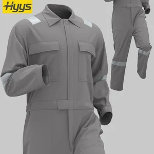 Spring Autumn Custom Workshop Overalls Cotton Breathable Comfortable Workwear Coveralls with Reflective Strips