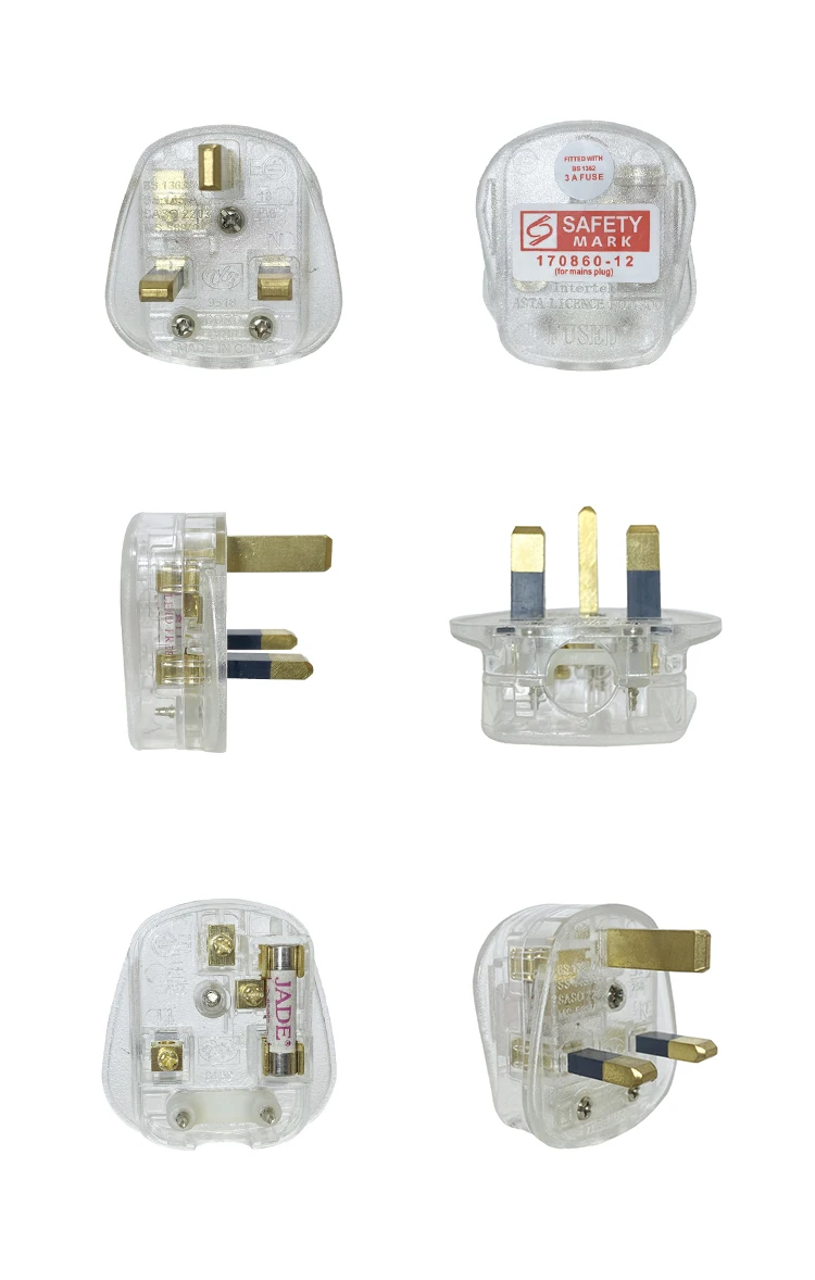 Electrical Plug 250 Volt 13 Amp 3 Pin British Bs 1363 Standard Plug With Insurance 13a Fuse For