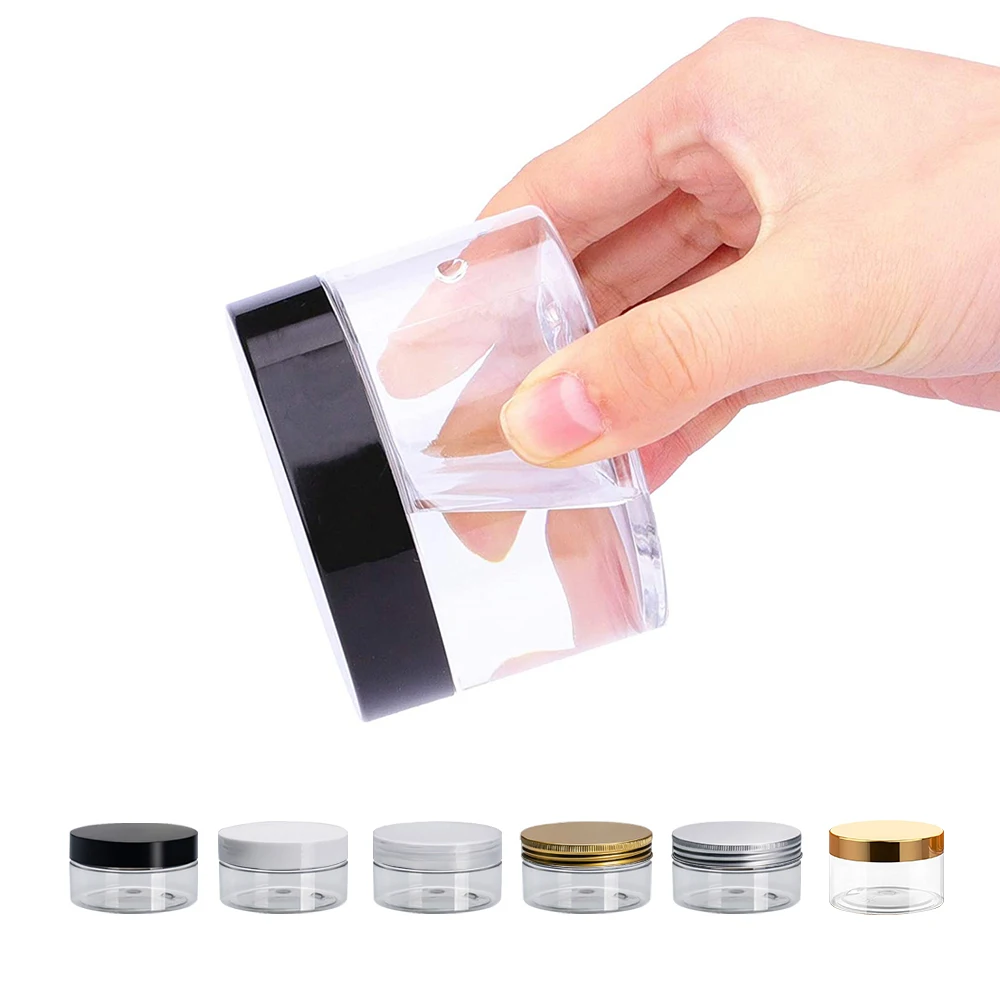 
 Food Grade 30m 50ml 100ml 300 ml 300g 350 ml 400 ml 1 oz 2oz 16oz matte eco friendly brown black clear plastic jar with lid  