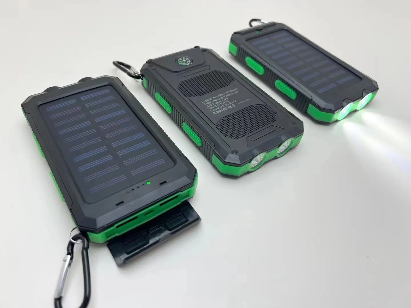 High Quality Waterproof 20000 Mah Solar Panel Powerbanks Fast Charging