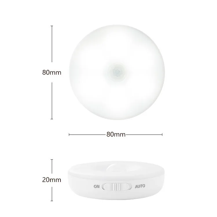 Умный домашний автоматический настенный магнитный светильник для шкафа лестницы сцены Пассивный инфракрасный датчик движения лампочка светодиодный маленький ночник