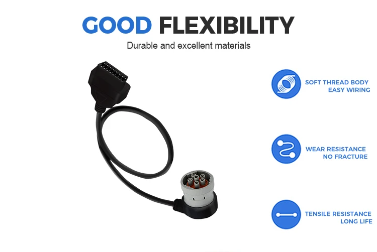product custom cables male to right angle j1708 bus j1962 connector obd 2 obd ii adapter cable wiring harness for car-5
