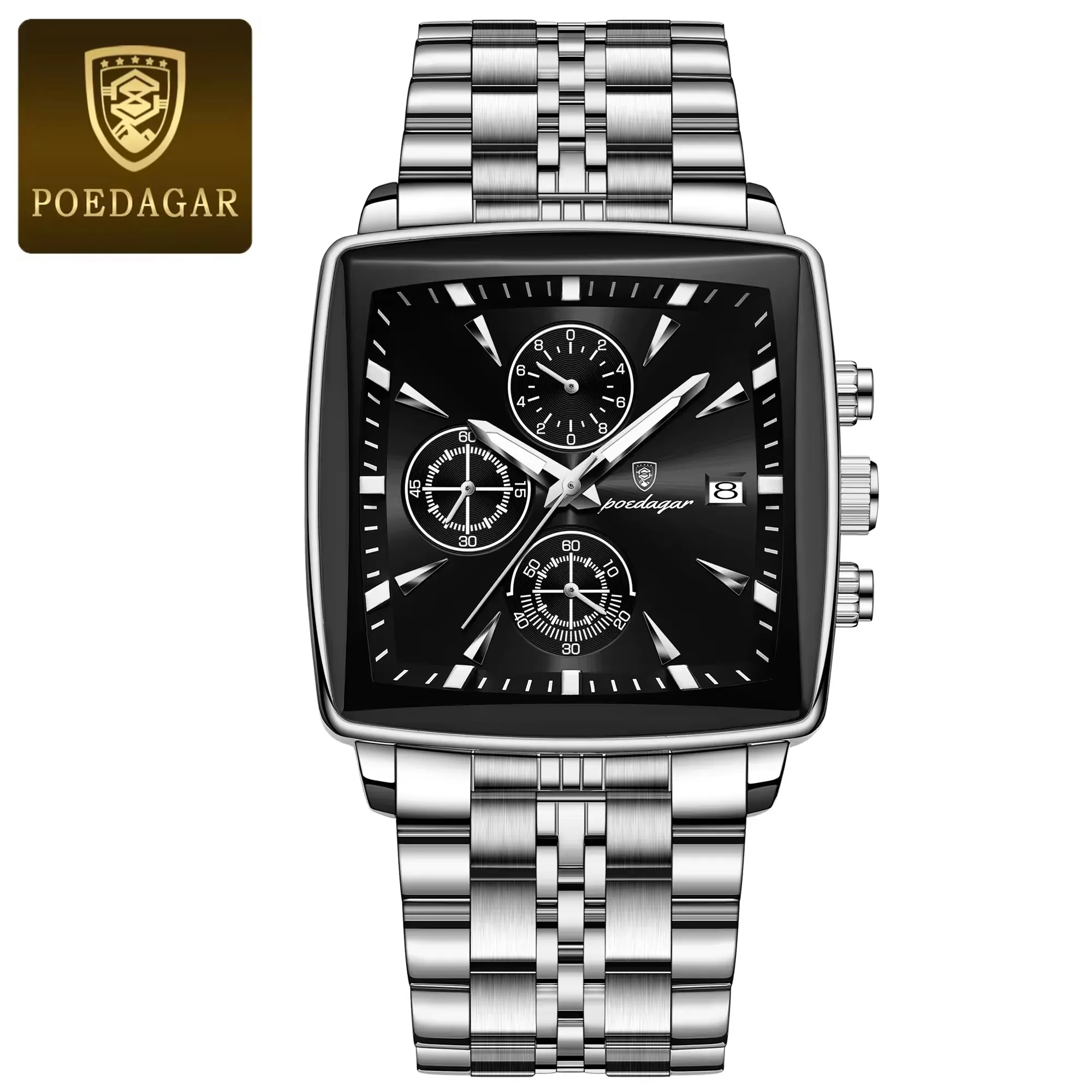 POEDAGAR Watch New Luxury Men's Quartz Watches 866 Man Wristwatch Chronograph Date Displ aperçu 14