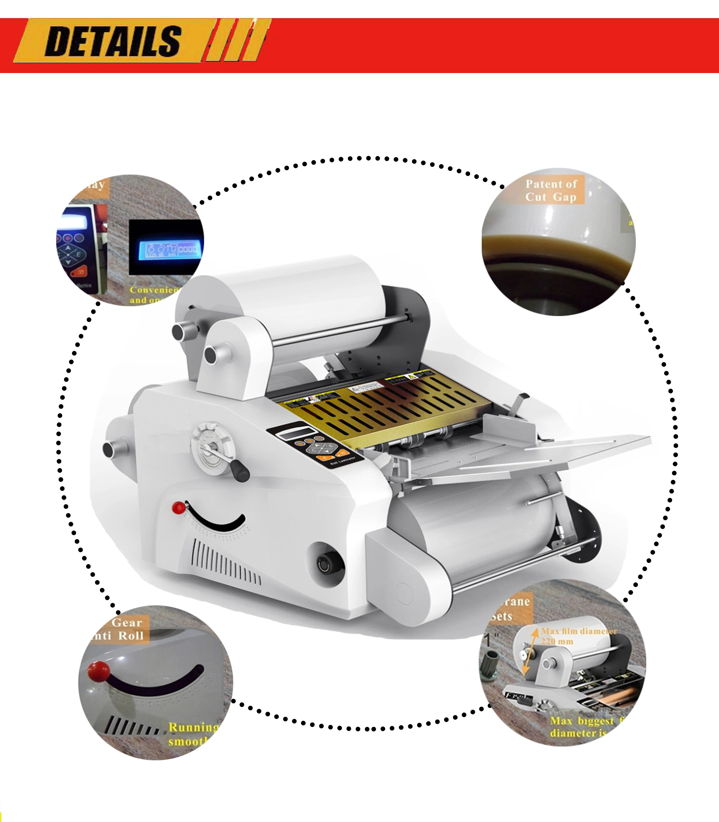 国産新作 Printingshop Lm-350d用の自動供給両面ロータリーホットおよびコールドラミネーターロールラミネート機 Buy  Laminator Machine,Laminating Machine,Hot Cold Laminating Machine Product 