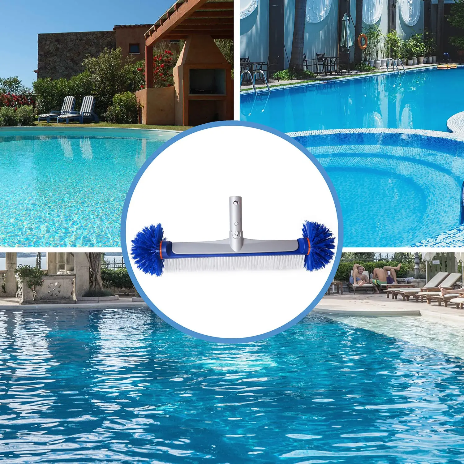 Bn 17.7" Aluminum Heavy Duty Metal Pool Brush Head Swimming Pool