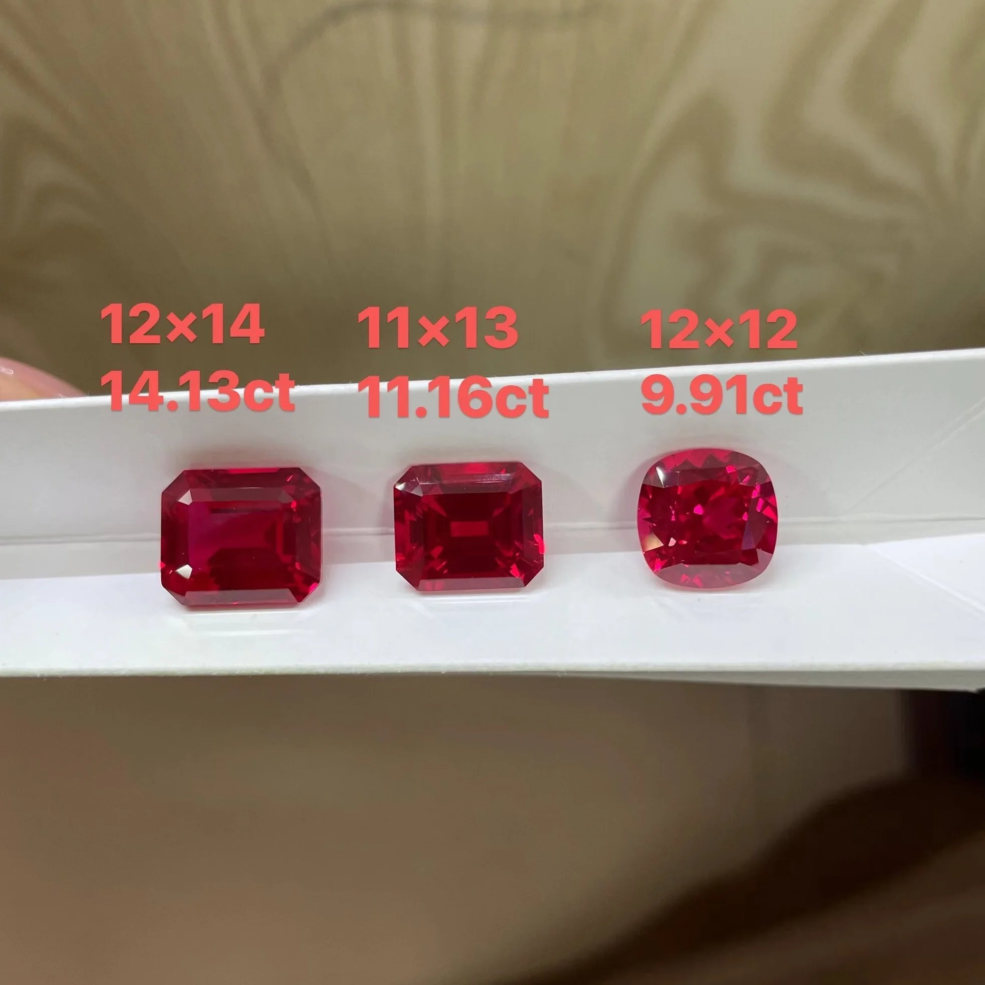 Fancy Gems Wholesale Synthetic Ruby Stone Loose Gemstone Hydrothermal Lab Created Ruby Price Per Carat Lab Grown Ruby
