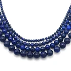 Beads Wholesale 4/6/8/10mm Lapis Round Natural Stone Beads For DIY Jewelry Making