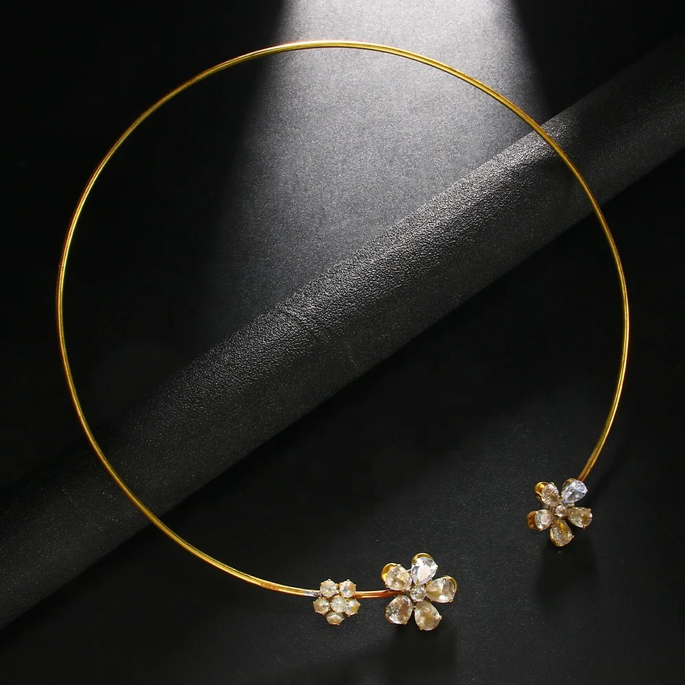 Collana Choker Con Strass - Donna, Gioiello Elegante, Rhinestones, Regalo Moda