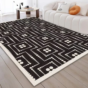 3D Printed Big Size Turkish American Style Living Room Carpet Abstract Pattern Nordic Bedside Soft Tatami Area Kitchen Bath Rug