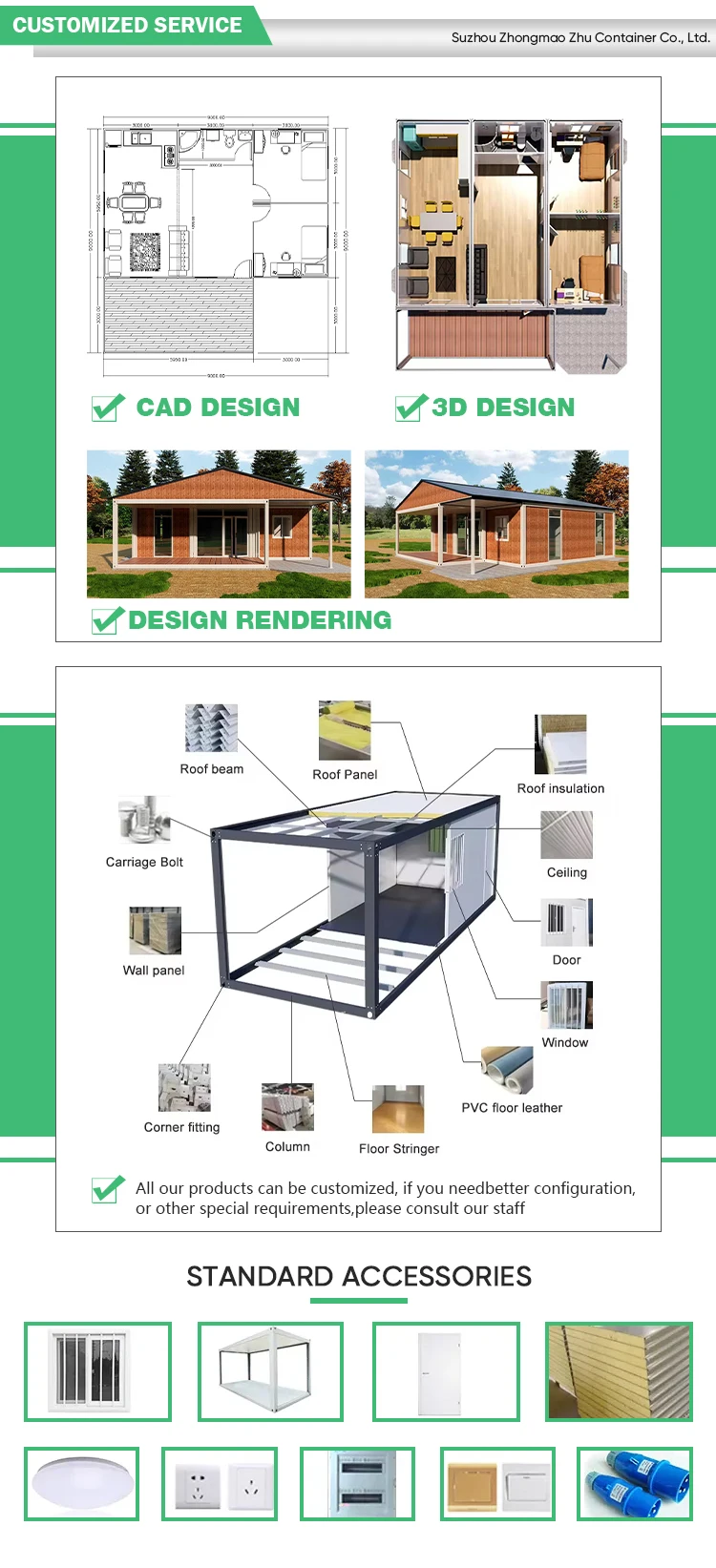 20FT Modular Luxury Prefabricated Tiny Home Movable Mobile Living ...