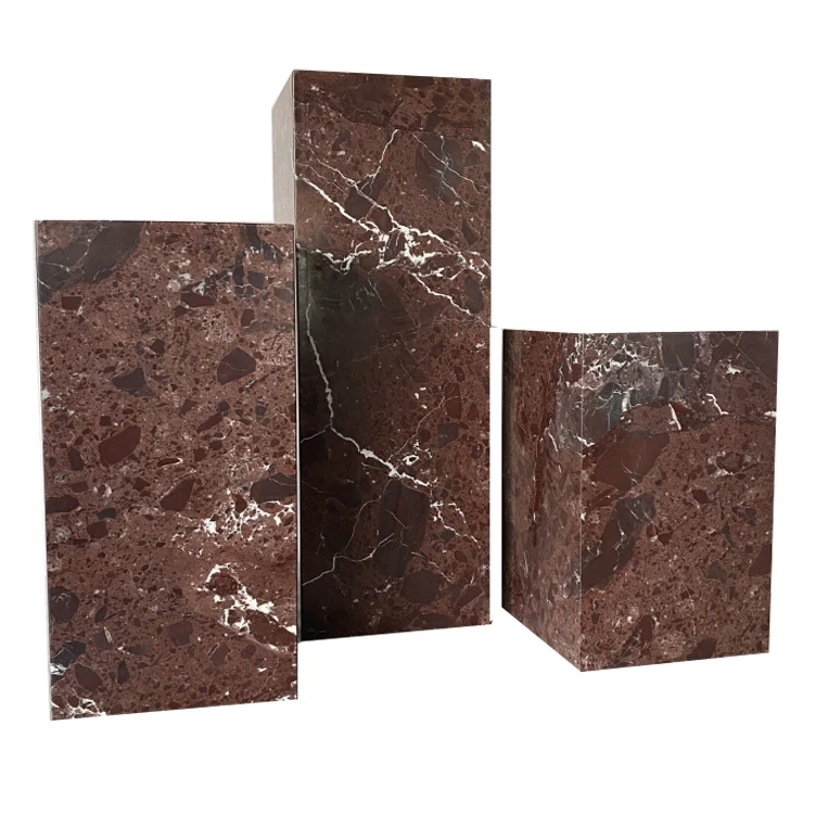 Natural Stone Marble Square Cube Display Pedestal Plinth