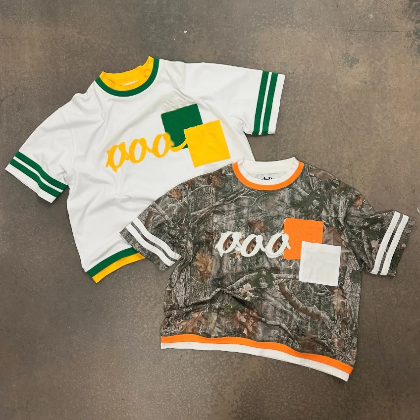 Salati Manufacturer Boxy Tee Short Sleeve Camouflage Camo Print Printed Oversized Unisex Cropped Double Layer T Shirt for Men gallery 6