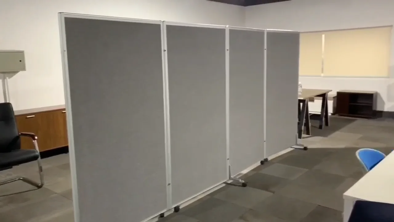 Aluminum Frame Melamine Office Partition Wall Customizable Hospital Room Divider With Glass