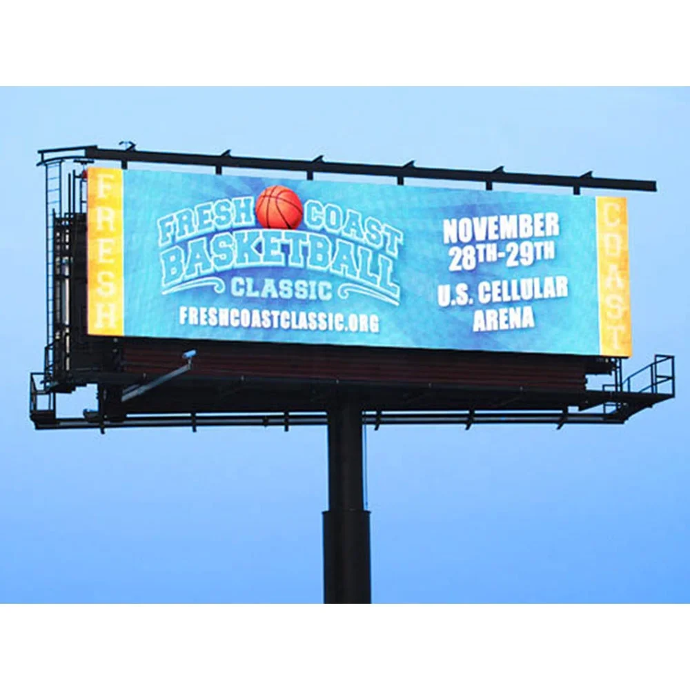 Cheap Outdoor Steel Structure Unipole Billboards Sign Led Roadside Advertising Panel