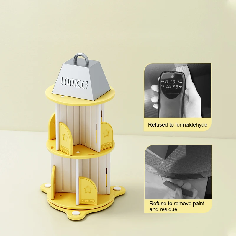 Rotating Diy Room Organization Vertical Bookshelf for Sale Kids Bookshelf Holders Plastic Storage Cabinet Round Bookshelf