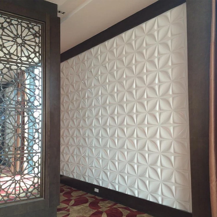 100% Pvc 3d Wall Panels Non-flammable And Installed Material Panel