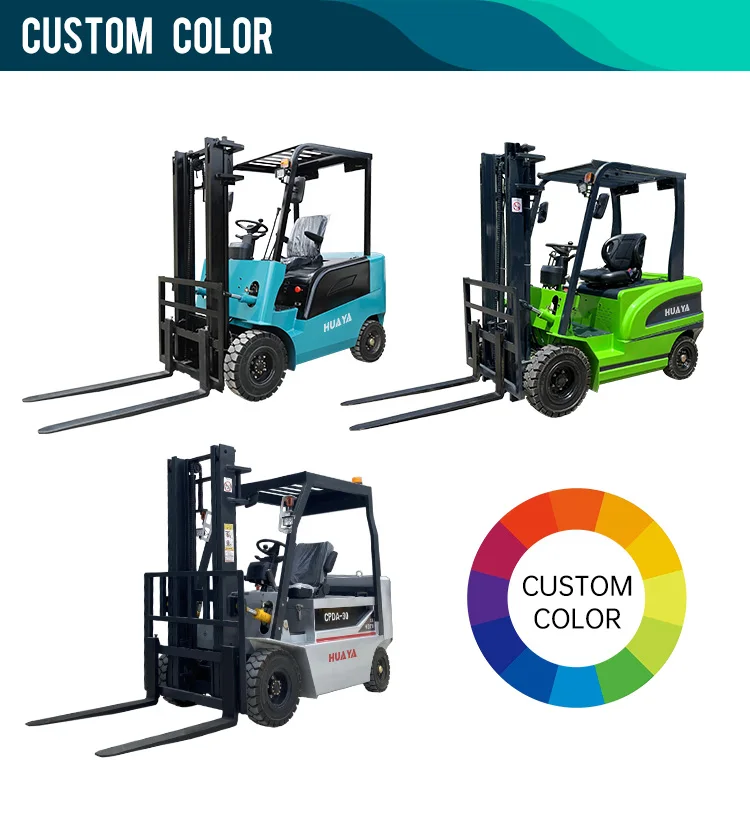 Ce Msds Huaya 3 Ton 3000 Kg Big Power Battery Forklift Electrical ...