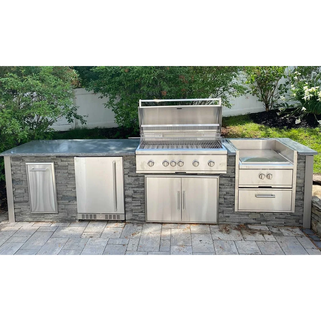 Outdoor Kitchen Island Set With Grill And Sink For Bbq Grilling - Buy ...