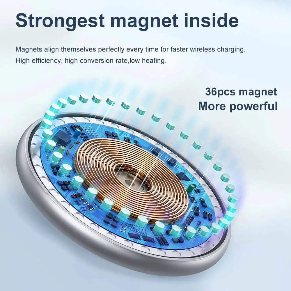 IPSKY новая технология 15 Вт Быстрая зарядка беспроводное зарядное устройство Держатель для мобильного телефона для iphone 12 зарядное устройство