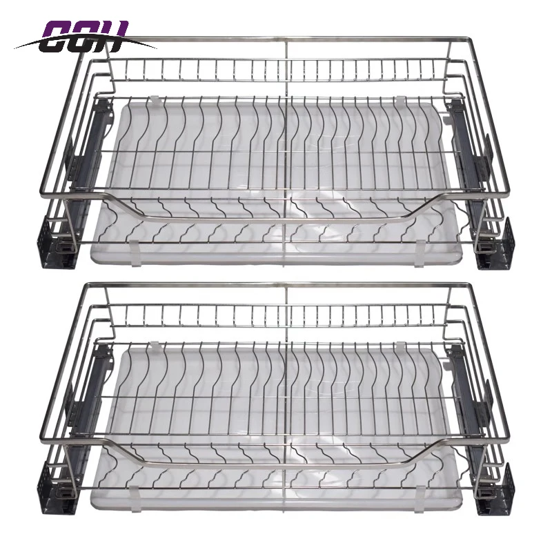 Custom Pullout Kitchen Stainless Steel Pull Out Basket Drawers